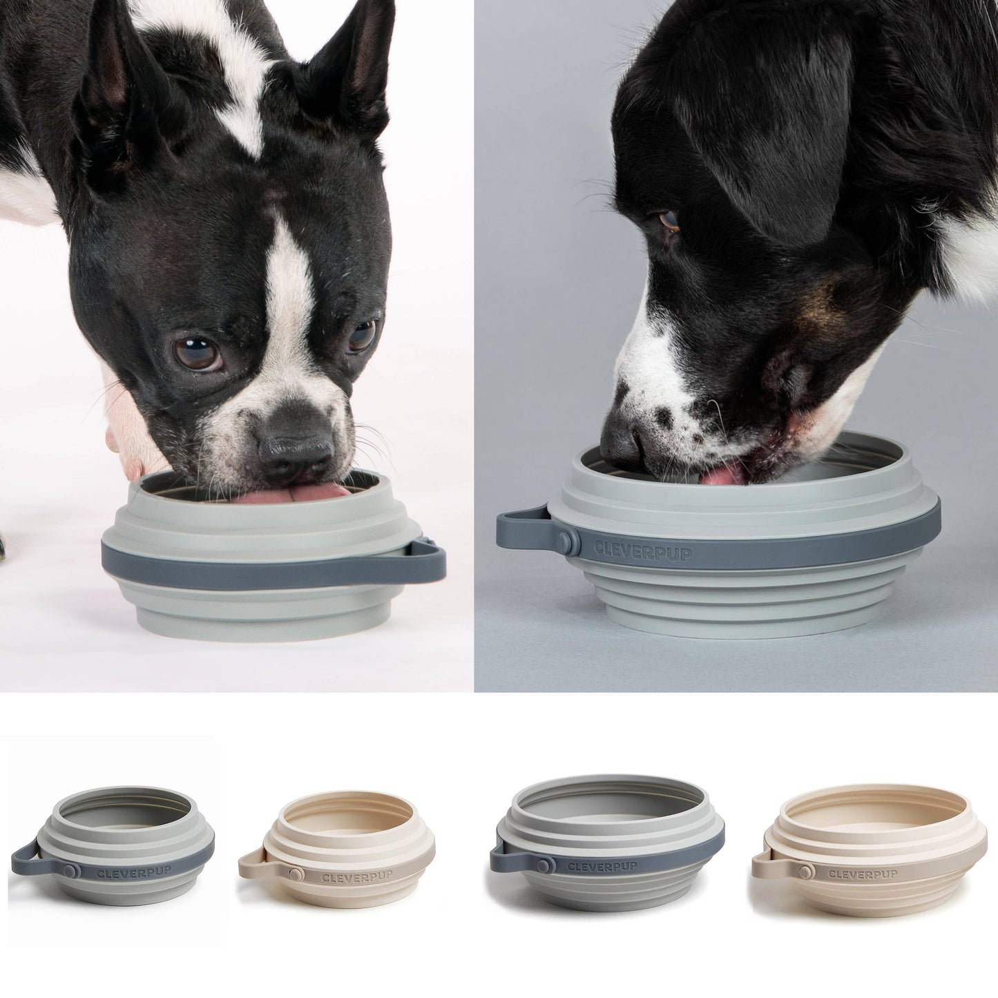 Nomad Collapsible Dog Bowl - Two Sizes Available: Sand Silicone / Large
