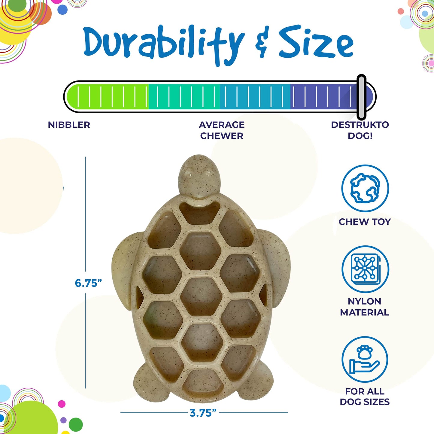 Turtle Durable Nylon Chew Toy: Turtle