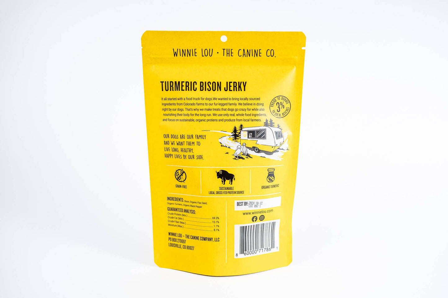 Winnie Lou Turmeric Bison Jerky