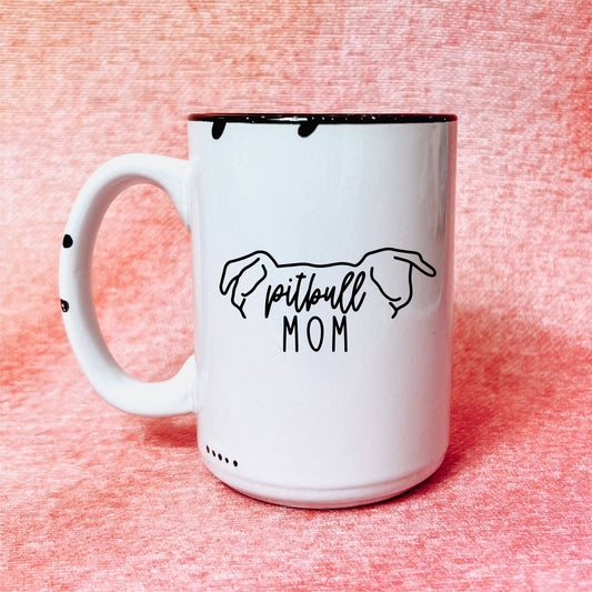 Pitbull Mom | Distressed Mug