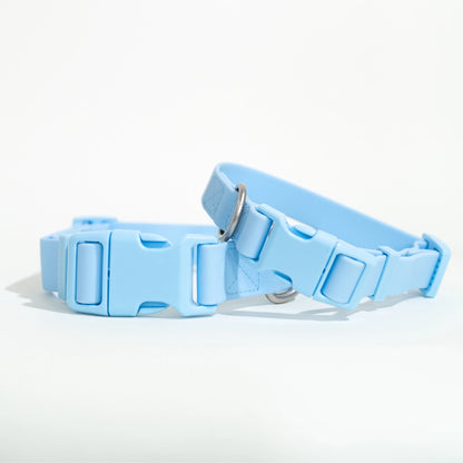Springer Light Blue Waterproof Dog Collar