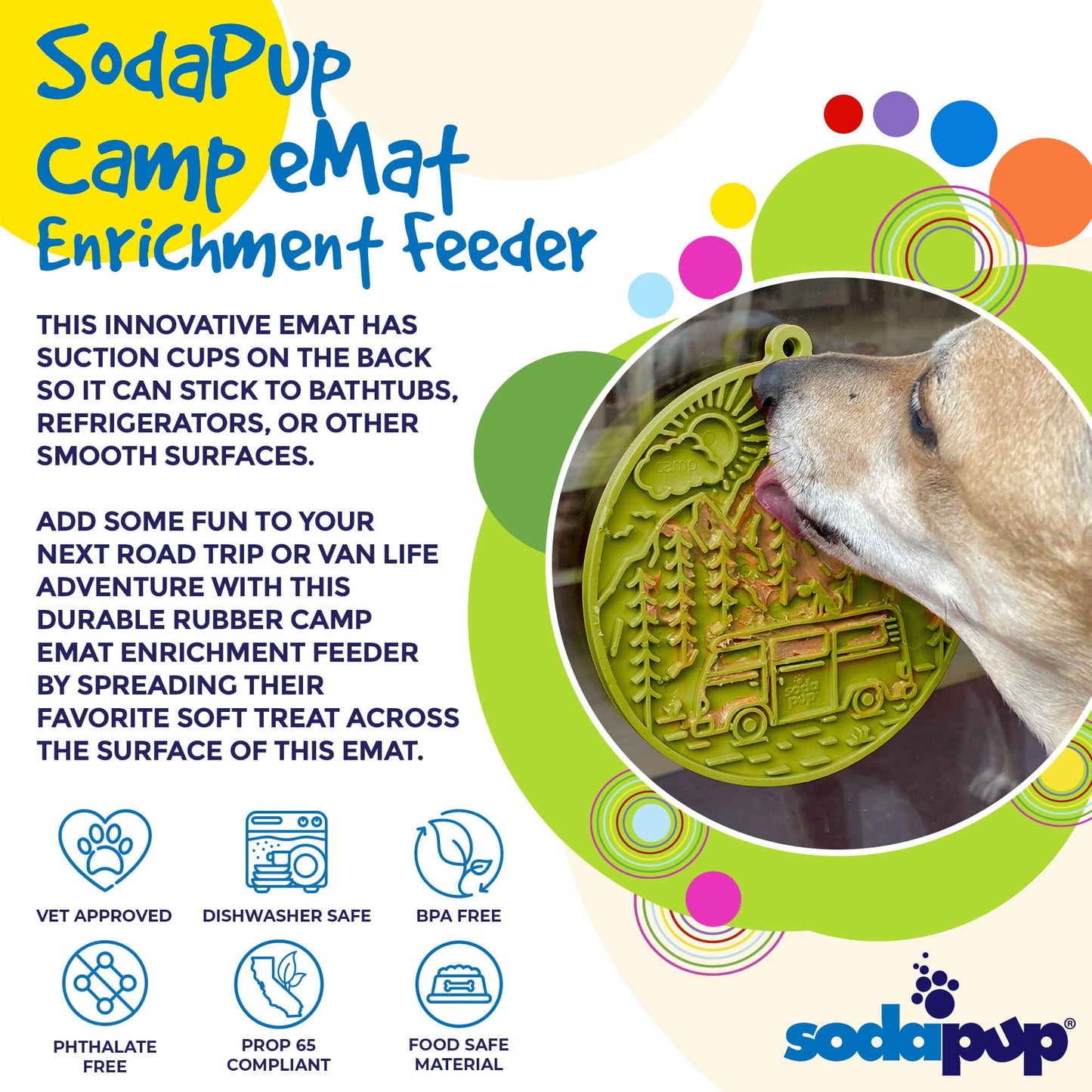 Camp eMat Enrichment Lick Mat With Suction Cups