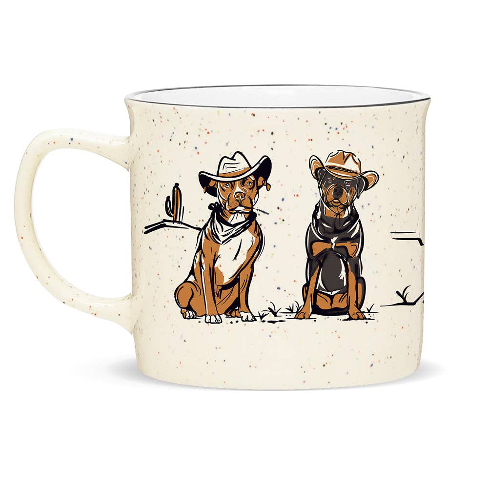 Ground & Hounds Ruff Riders Ceramic Coffee Mug