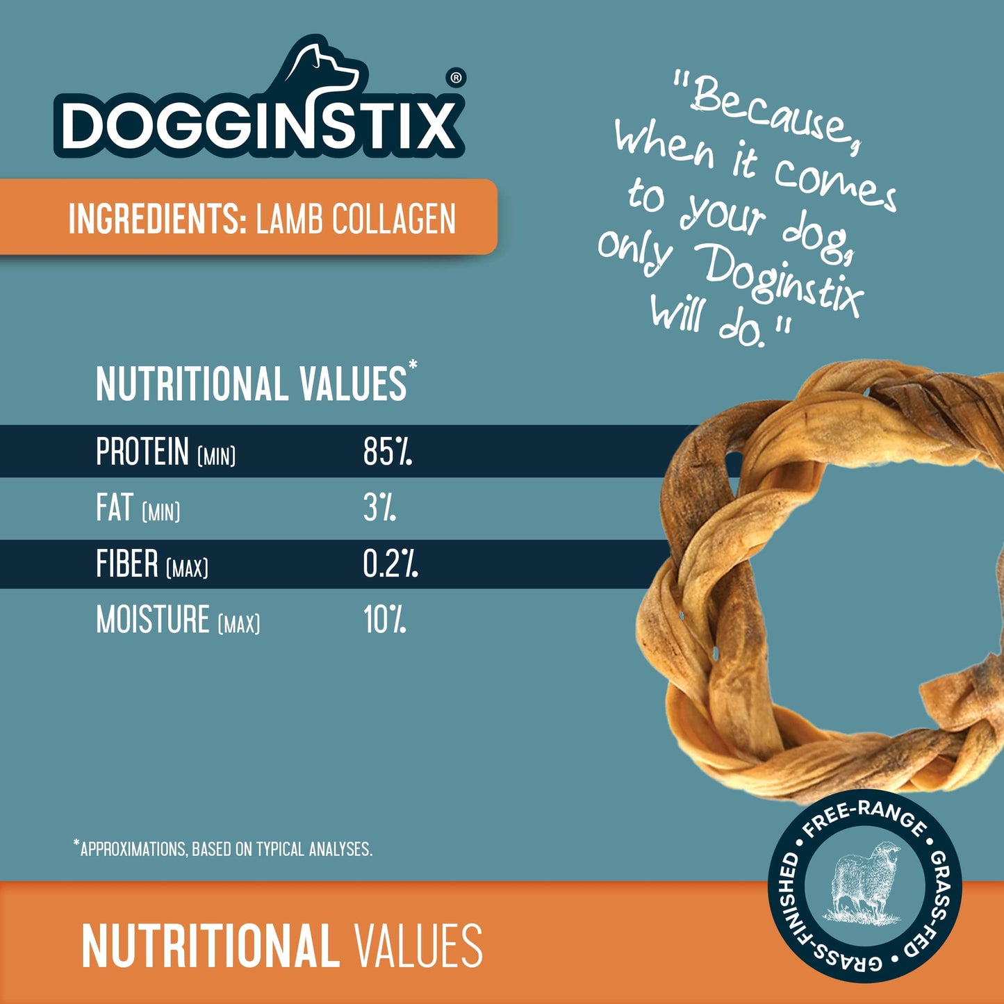 Braided Sticks Lamb Collagen Ring