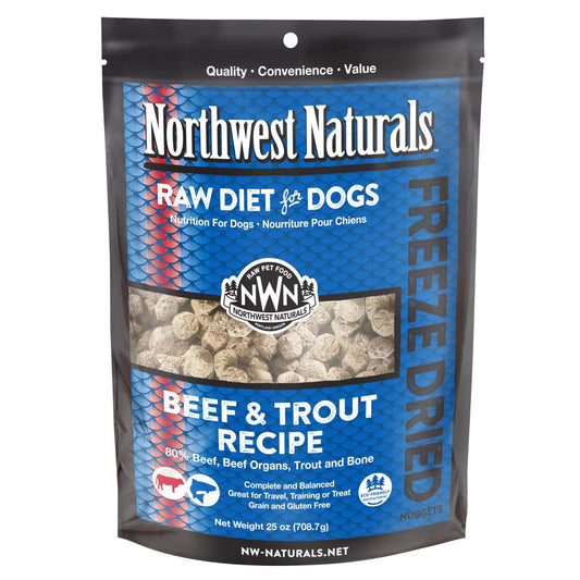Northwest Naturals Freeze-Dried Raw Nuggets - Beef & Trout 25oz