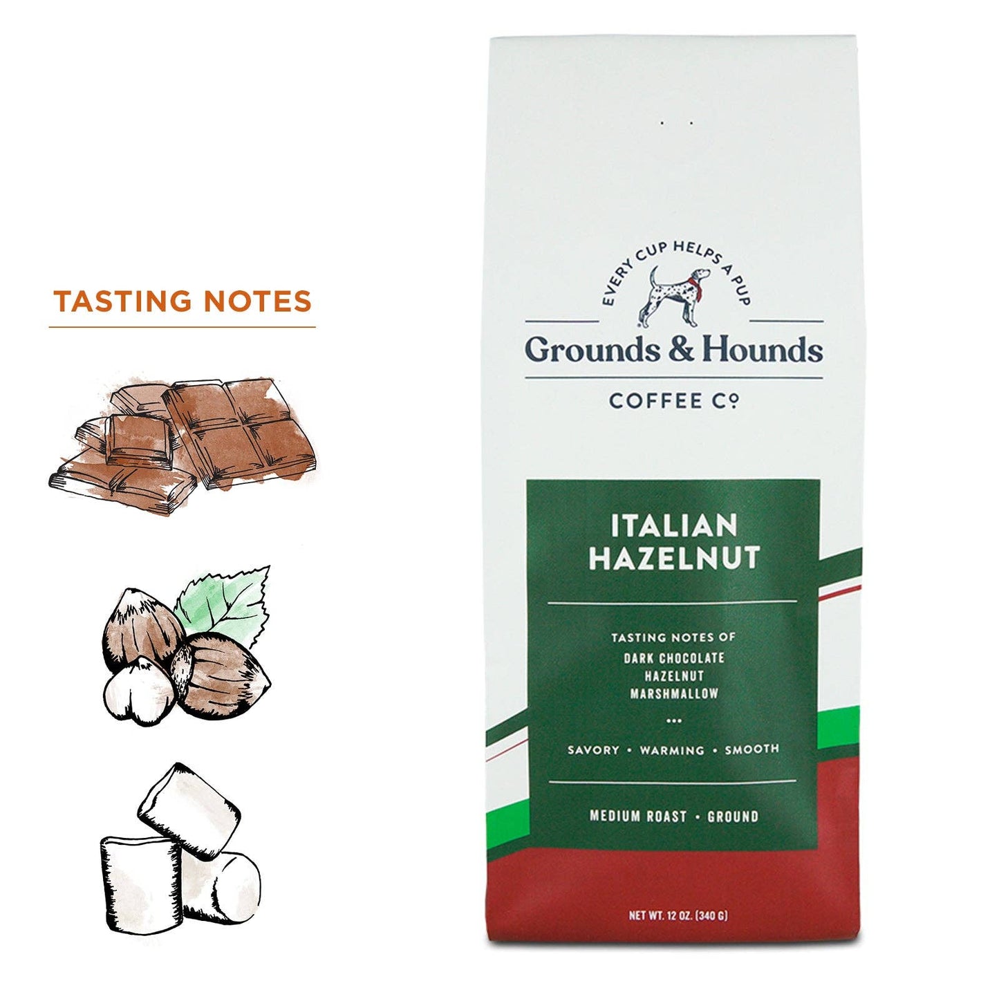 Italian Hazelnut Coffee: Ground