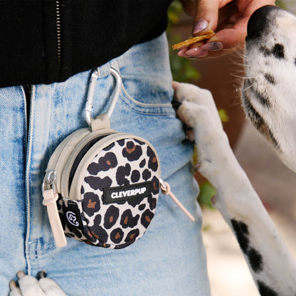 Snackpack Double Insulated Dog Treat Pouch: Leopard