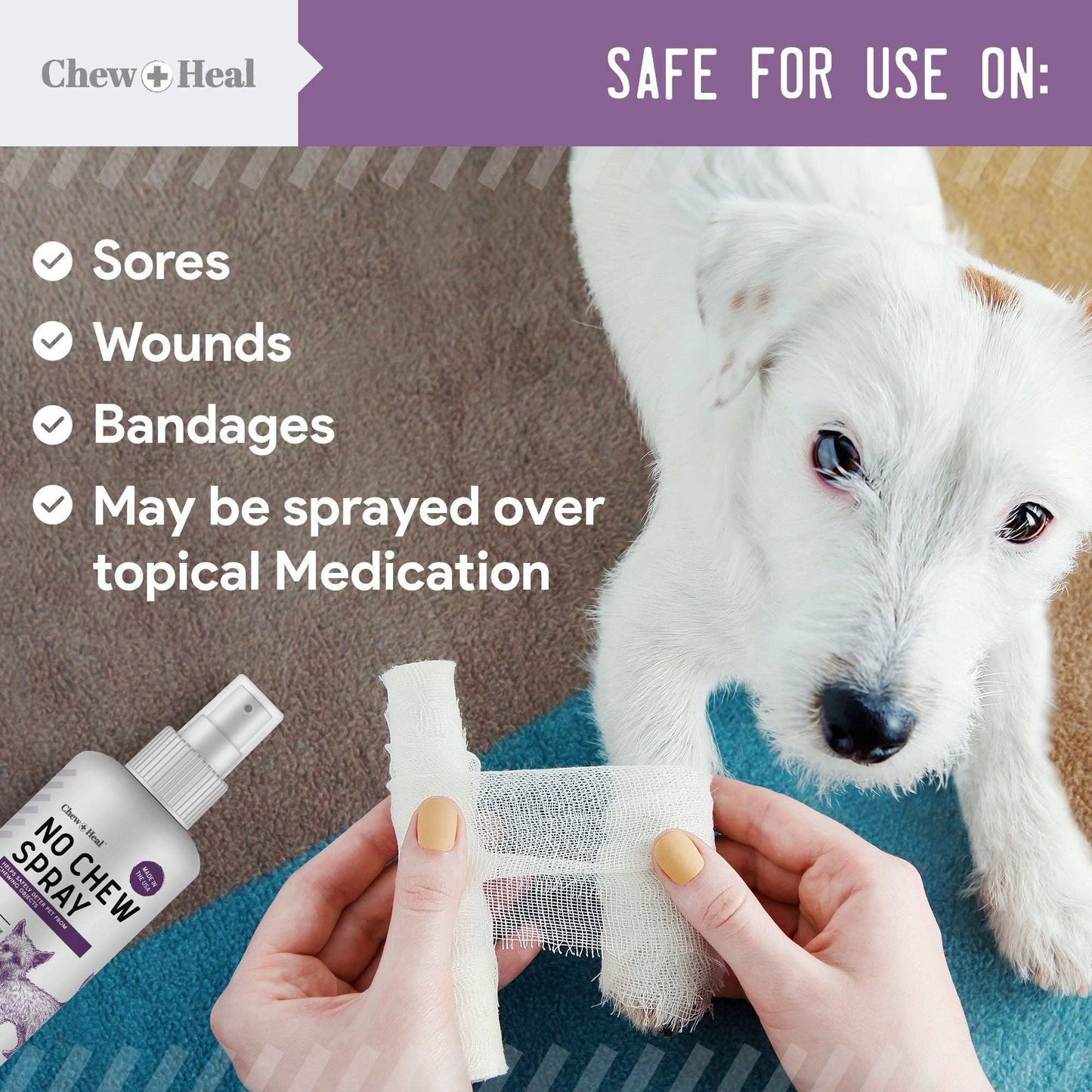 No Chew Spray For Dogs & Cats| Dogs Anti Chew Spray| Chew + Heal