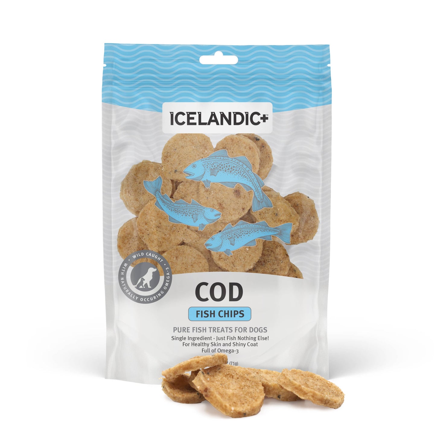 Icelandic Cod Fish Chips Dog Treat 2.5-oz