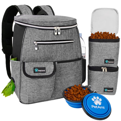 Deluxe Pet Travel Set Organizer Backpack