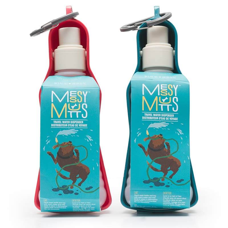 Messy Mutt Plastic Dog Water Dispenser: Blue