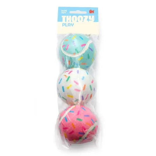 Thoozy Pet Birthday Tennis Balls 3 pack