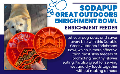 Great Outdoors Design eBowl Enrichment Slow Feeder Bowl for: Green