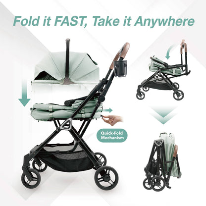 Small Detachable Pet Stroller: Silver Gray