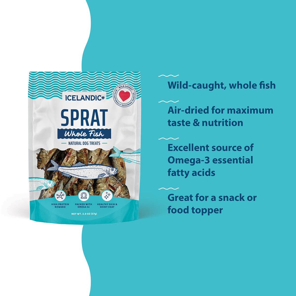 Icelandic Sprat Whole Fish Dog Treats