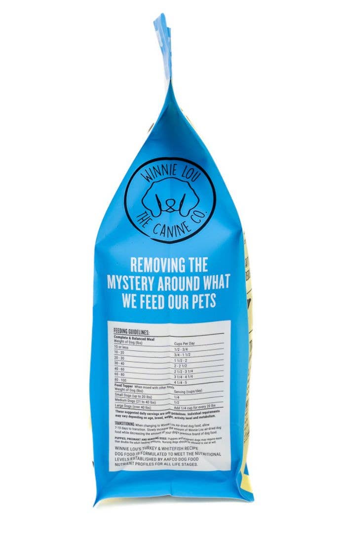 Winnie Lou Gently Air-Dried Dog Food - Turkey + Whitefish