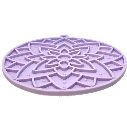 Lotus eMat Enrichment Lick Mat With Suction Cups: Light Purple