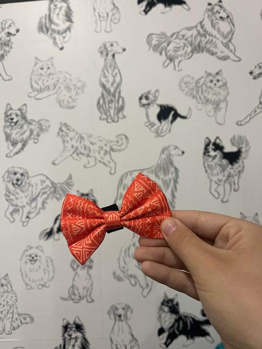 Orange Boho Bowtie