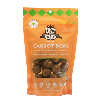 Lord Jameson Carrot Pops Organic Dog Treats