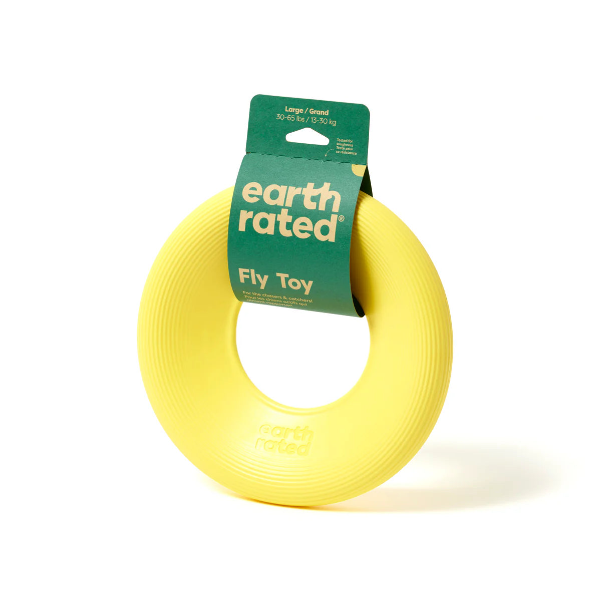 Earth Rated Flyer Dog Toy Yellow Large