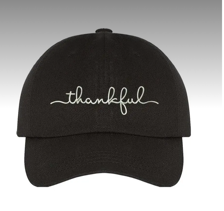 Thankful Baseball Hat- Denim