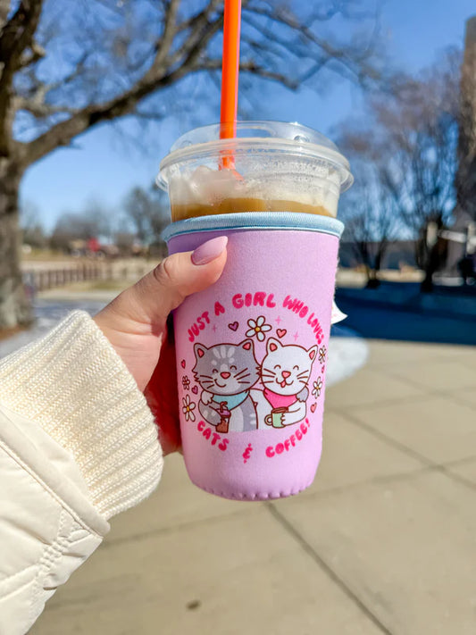 Just A Girl Who Loves Her Cat Coffee Sleeve