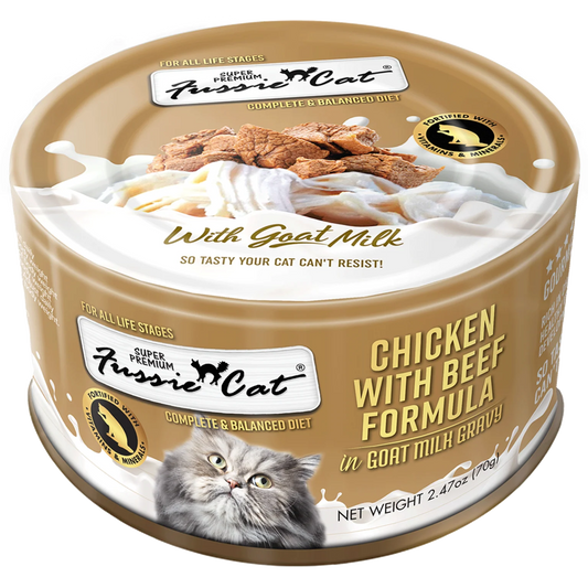Fussie Cat Chicken with Beef in Goat Milk Gravy