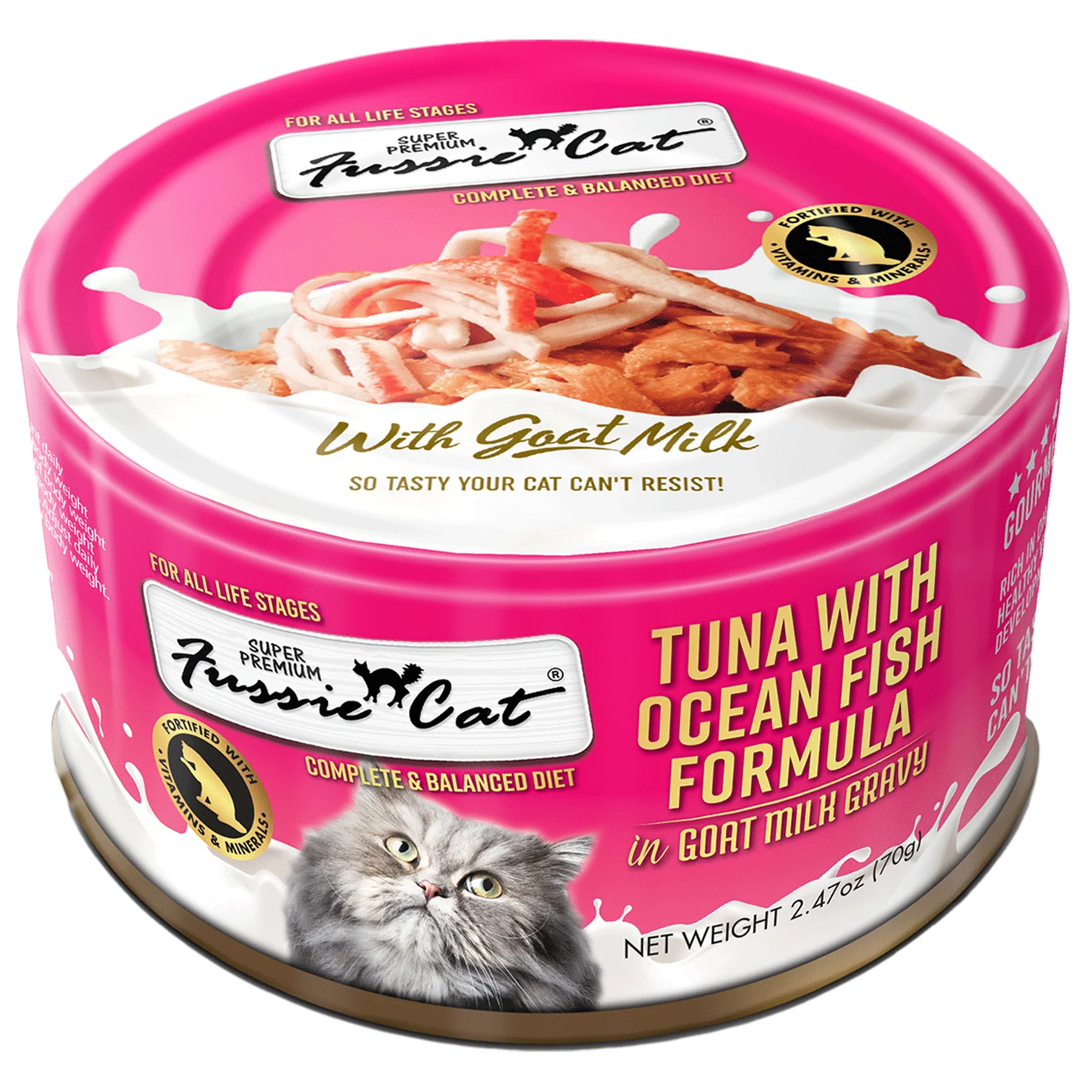 Fussie Cat Tuna with Oceanfish Formula in Goat Milk Gravy