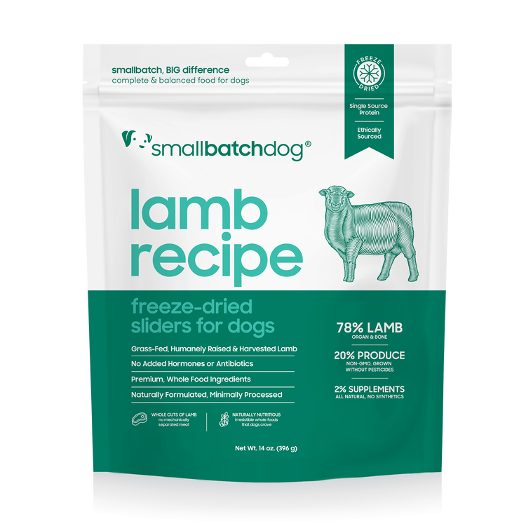 Small Batch Freeze Dried Dog Sliders: Lamb