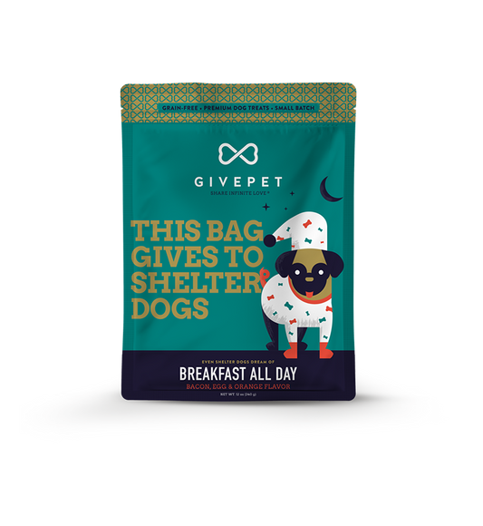 Give Pet Dog Treats: Breakfast All Day