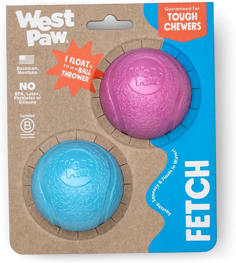 West Paw Bounder small 2 pack: Pink / Blue