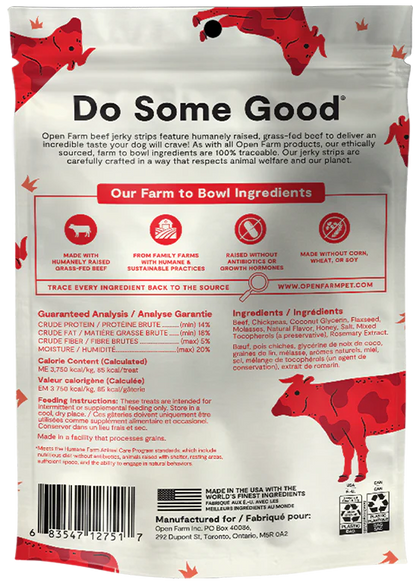 Open Farm Grass Fed Beef Jerky Treats