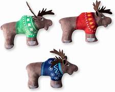 Wagsdale Merry Moose-Mas Dog Toy Set Small 3pc