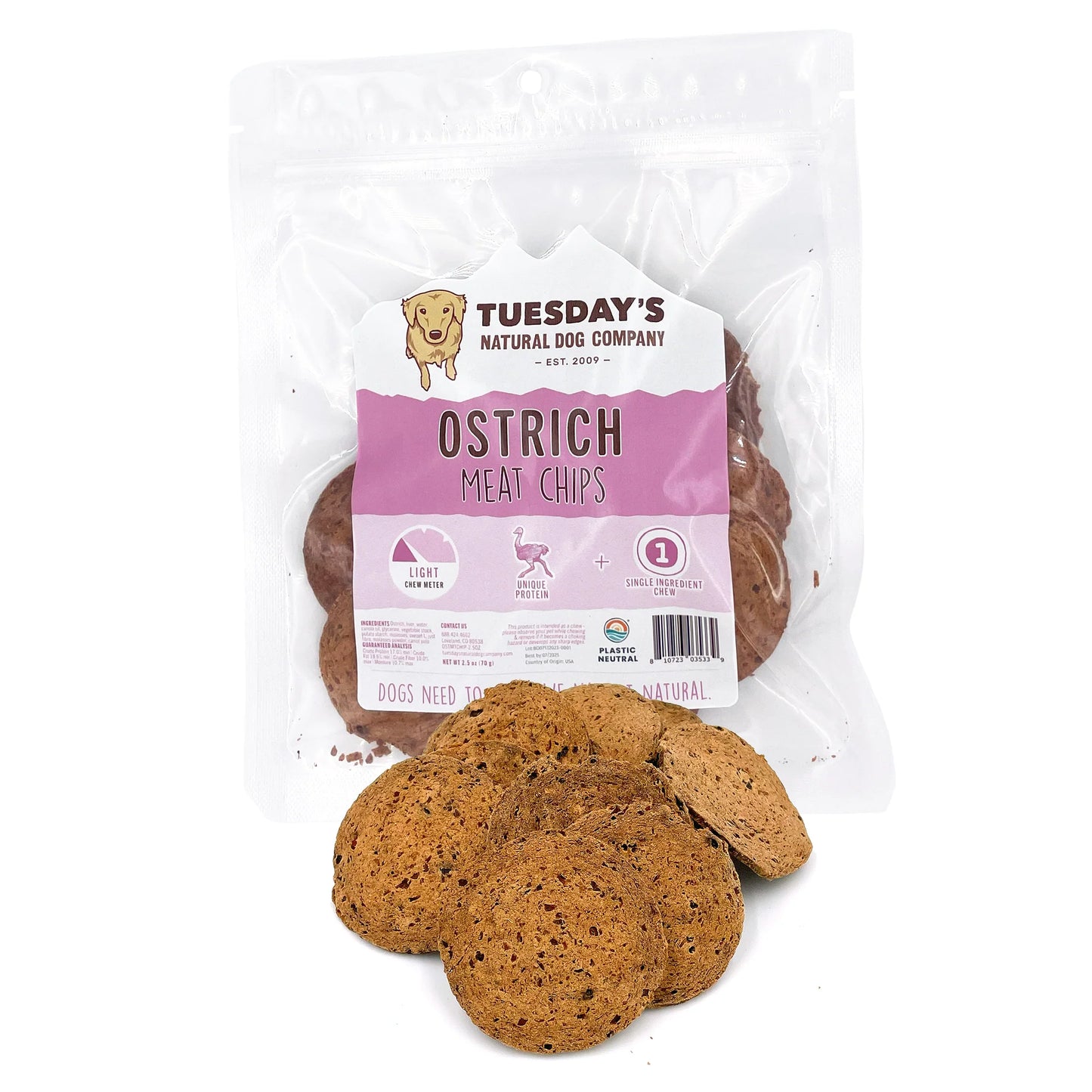 Tuesday's Ostrich Meat Chips - 2.5 oz