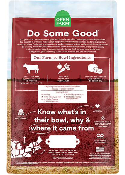 Open Farm Dry Grain Free Dog Food: Beef