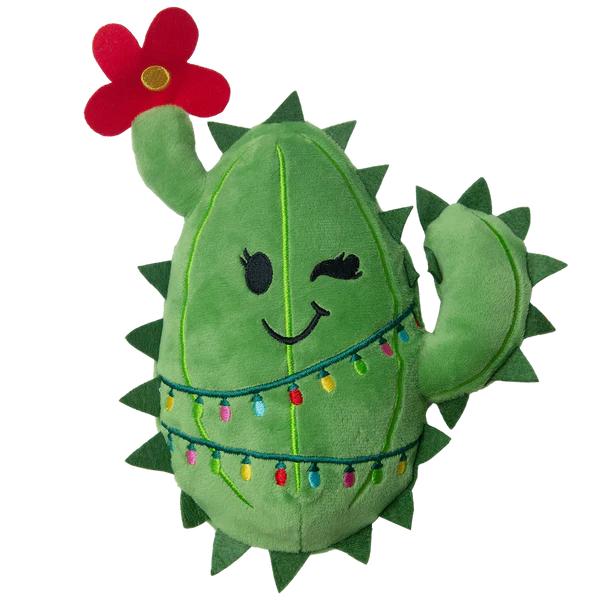 SnugArooz Cactus with Christmas Lights Dog Toy
