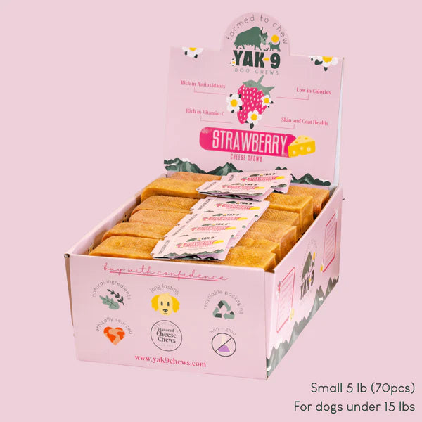 Yak9 Strawberry Yak Chews for Dogs