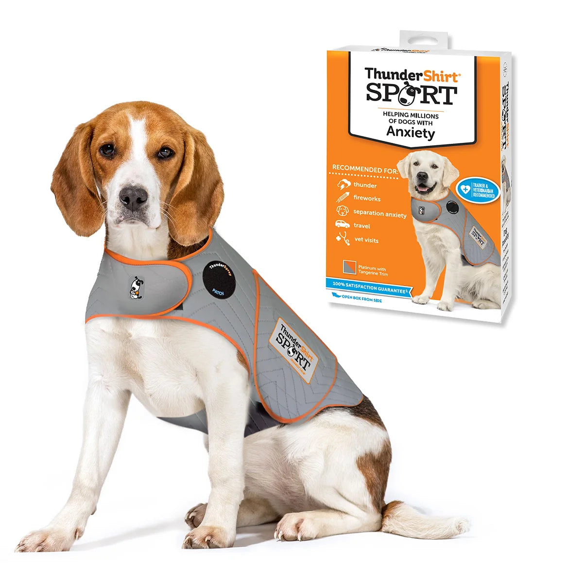 ThunderShirt for Dogs, Platinum Sport - Dog Anxiety Relief Calming Vest (gray)