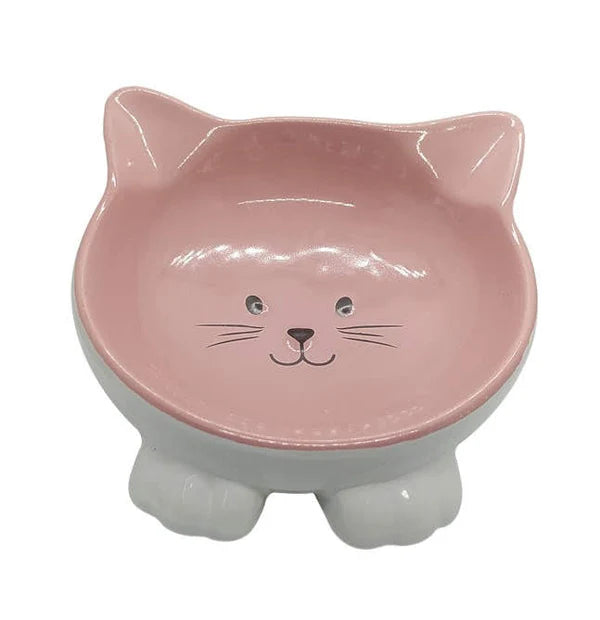 ThoozyPet Cat Face Ceramic Bowl