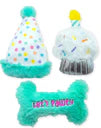 ThoozyPet Birthday 3pk  Plush Dog Toys