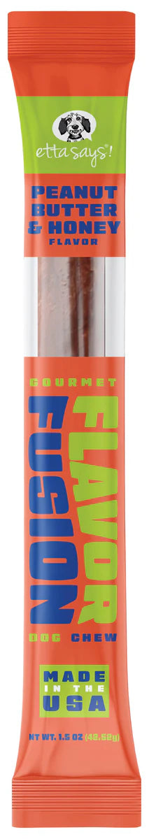 Etta Says! Flavor Fusion Dog Chew Peanut Butter and Honey
