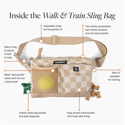 Dog Walk & Train Sling Bag: Graphite