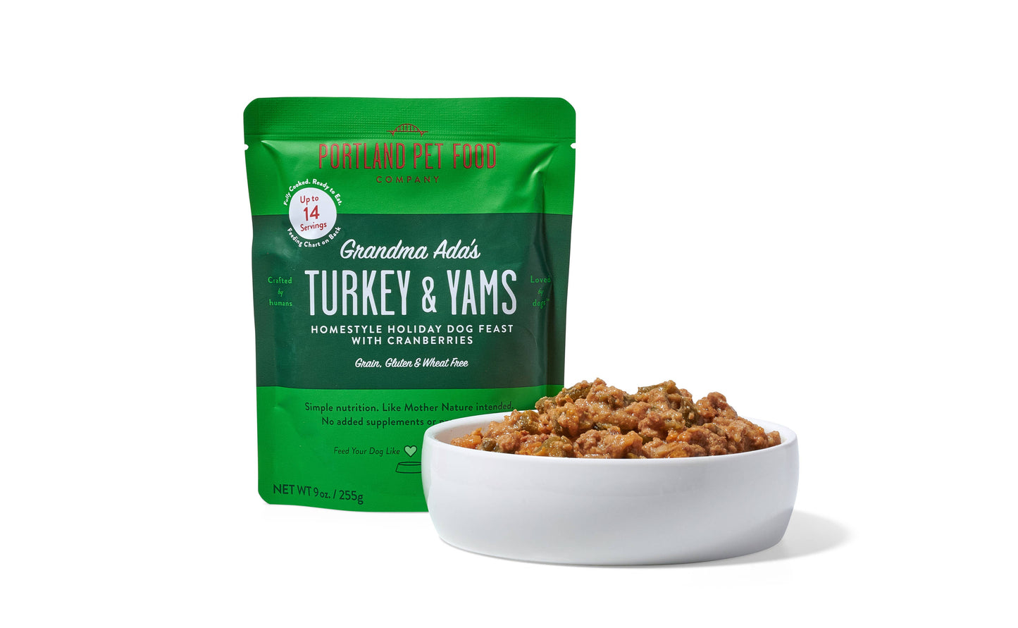 Grandma Ada's Turkey & Yams Human Grade Fresh Pouch: 9 Oz