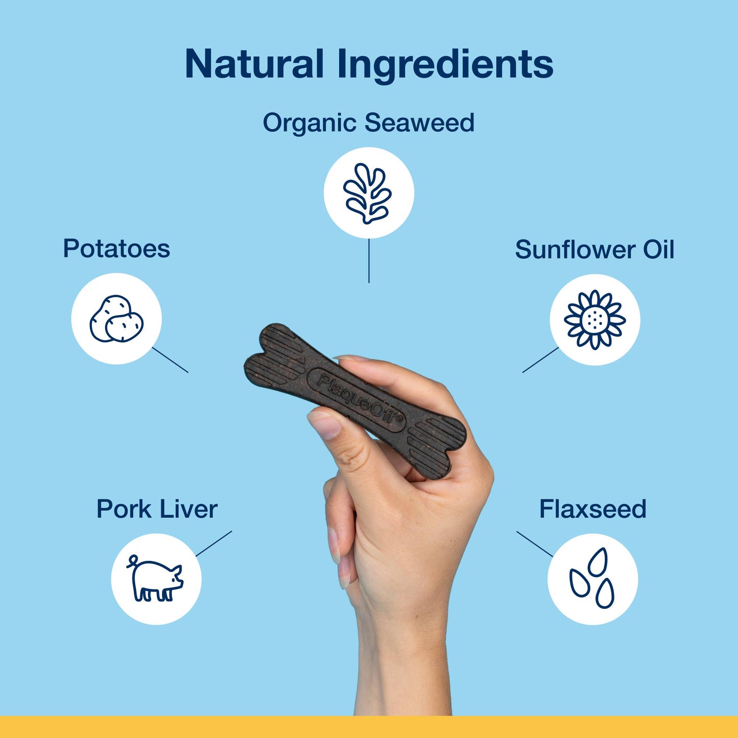 ProDen PlaqueOff® Dental Care Bones - Natural Bacon