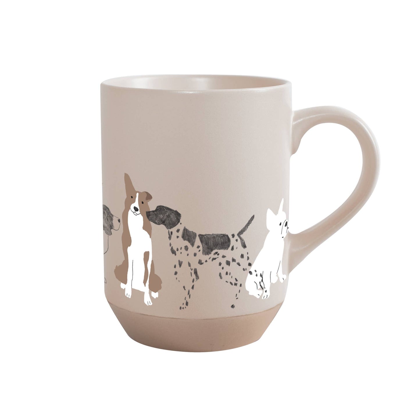 STONEWARE MUG PENCIL DOGS