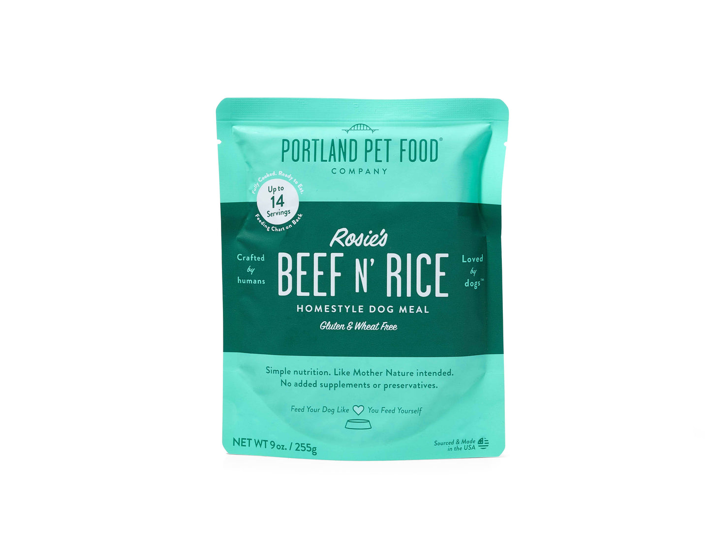 Portland Pet Food Rosie's Beef N Rice Wet Food Dog Pouches
