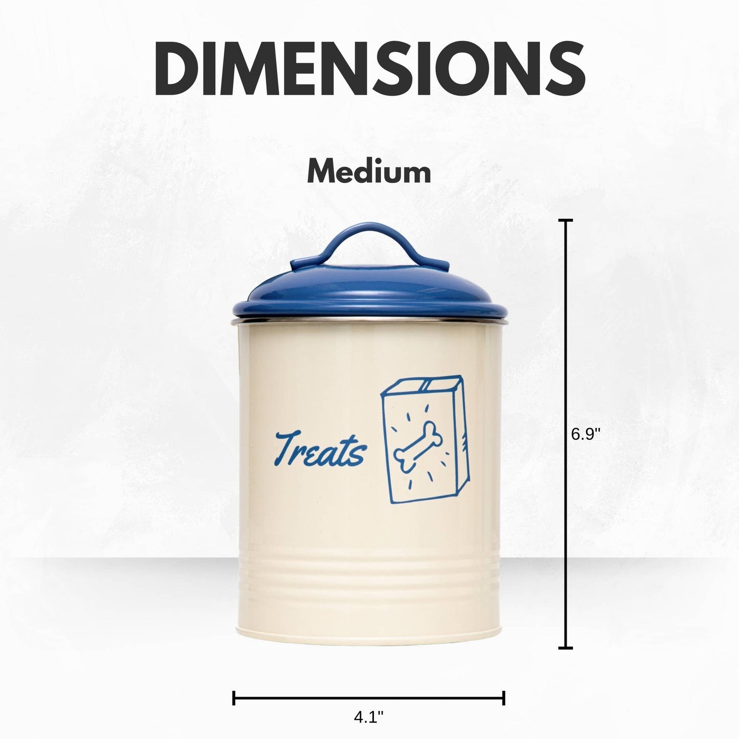 French Blue Pet Treat Storage Canisters