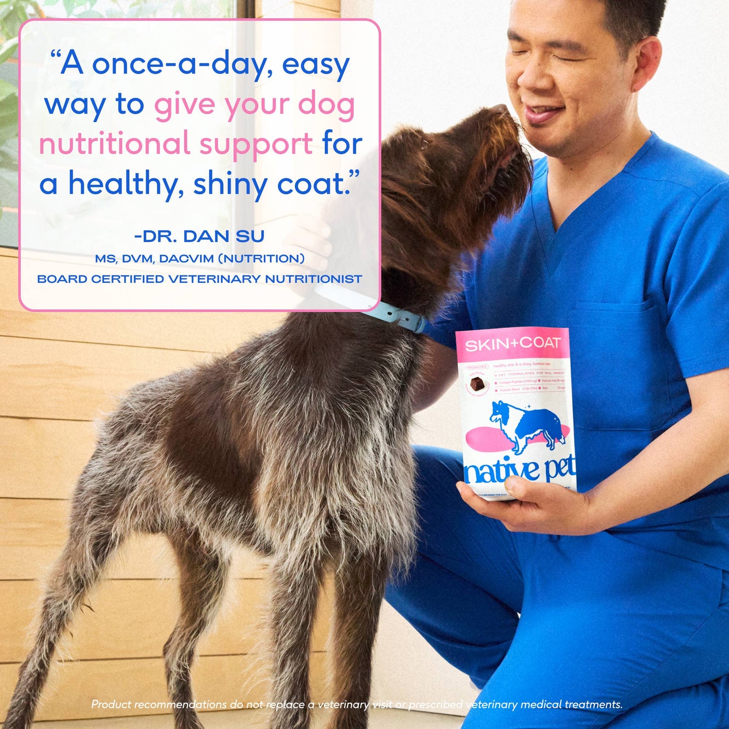 Native Pet Skin + Coat Chews, Skin & Coat Supplement for Dogs: 30ct