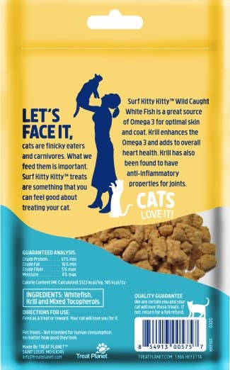 Kitty Freeze Dried White Fish Treat with Krill