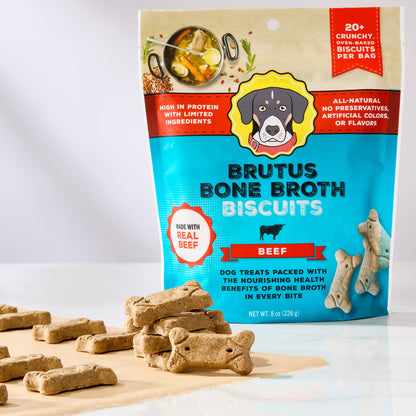 Brutus Bone Broth Biscuits - Beef Flavor